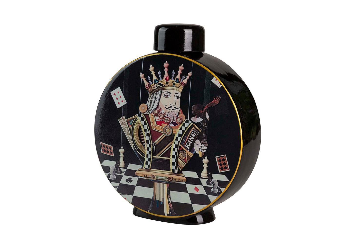 POTICHE CERAMICA SCACCHI PICCOLA
