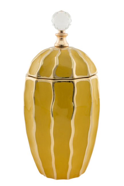 POTICHE CERAMICA GIALLA GRANDE