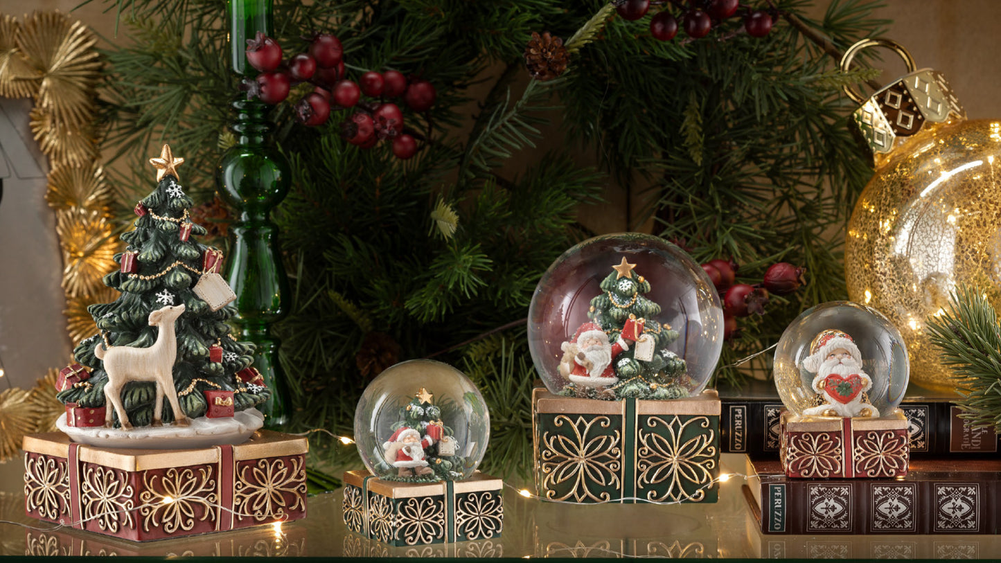 GLOBO CON BABBO NATALE CON CUORE