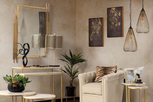 QUADRI NERI FIORI ORO