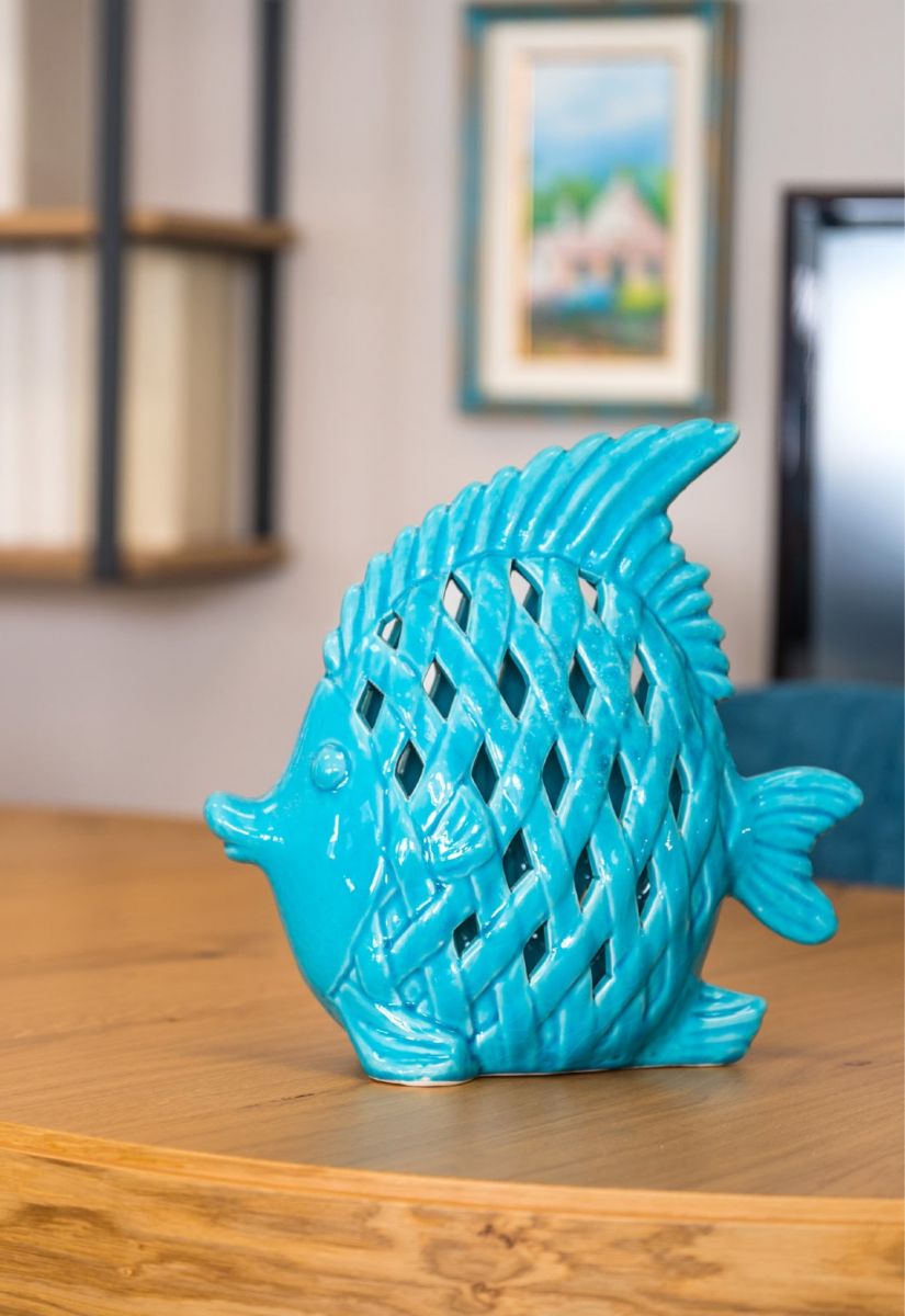 Grande Lampe Poisson Blanc