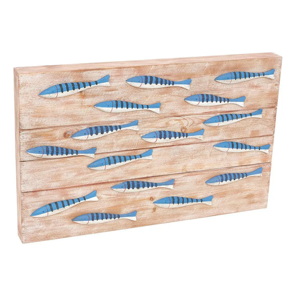 Panneau en bois avec petit poisson