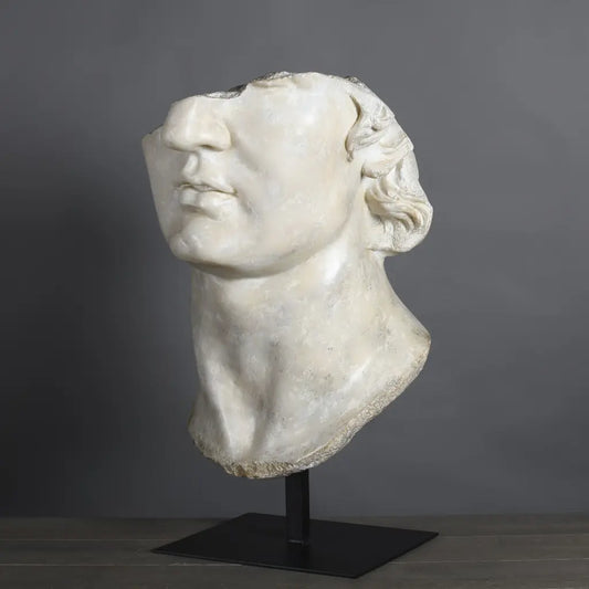 FRAMMENTO DI APOLLO BIANCO MUSEO METROPOLITAN NEW YORK GRANDE