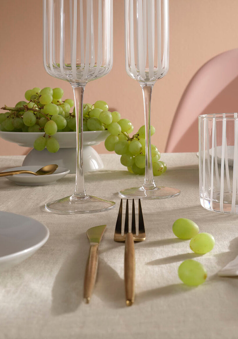 24-piece matt gold cutlery set