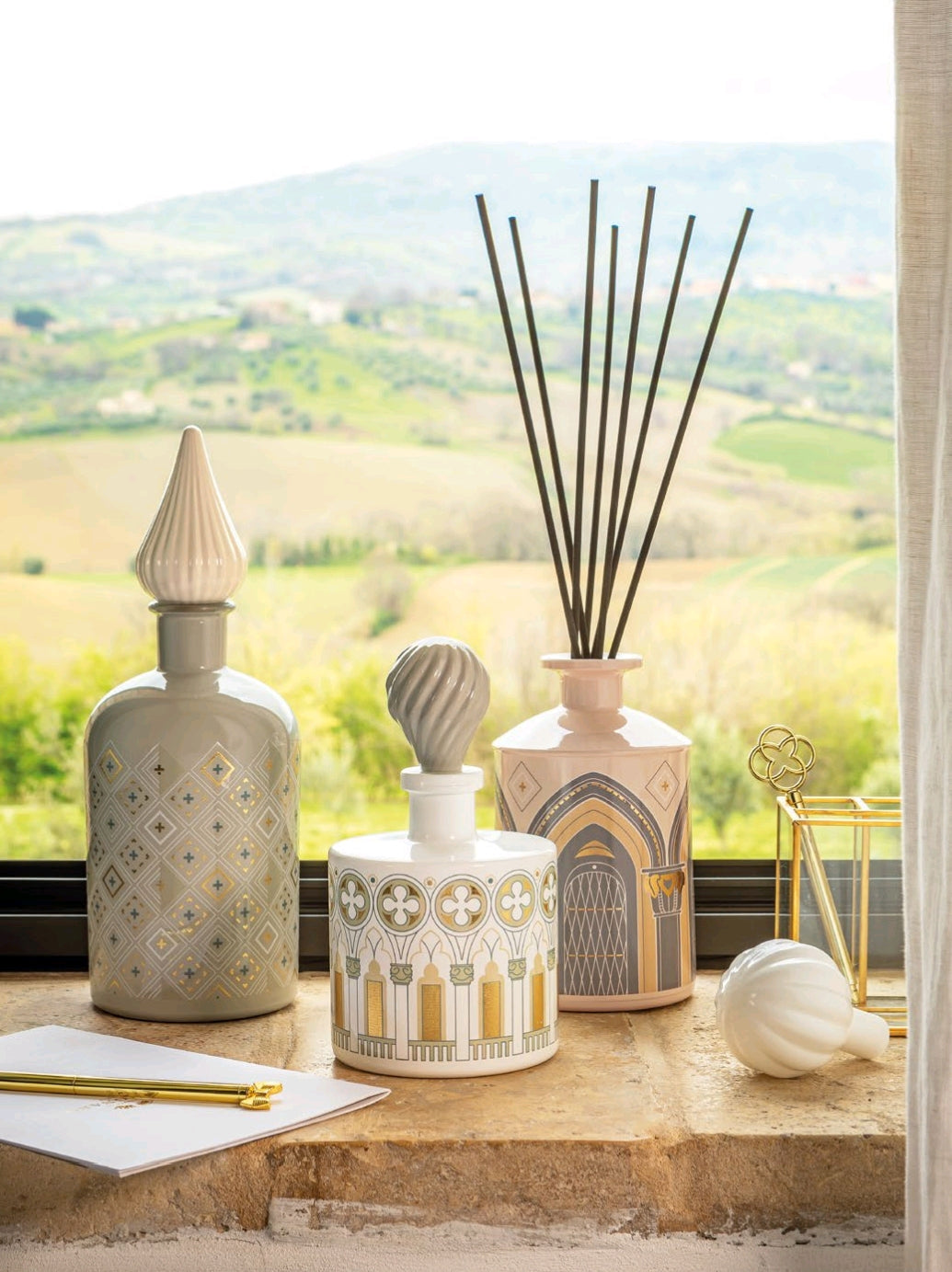 BOTTIGLIA DECORATIVA CON TAPPO 1,00Lt - VENEZIA