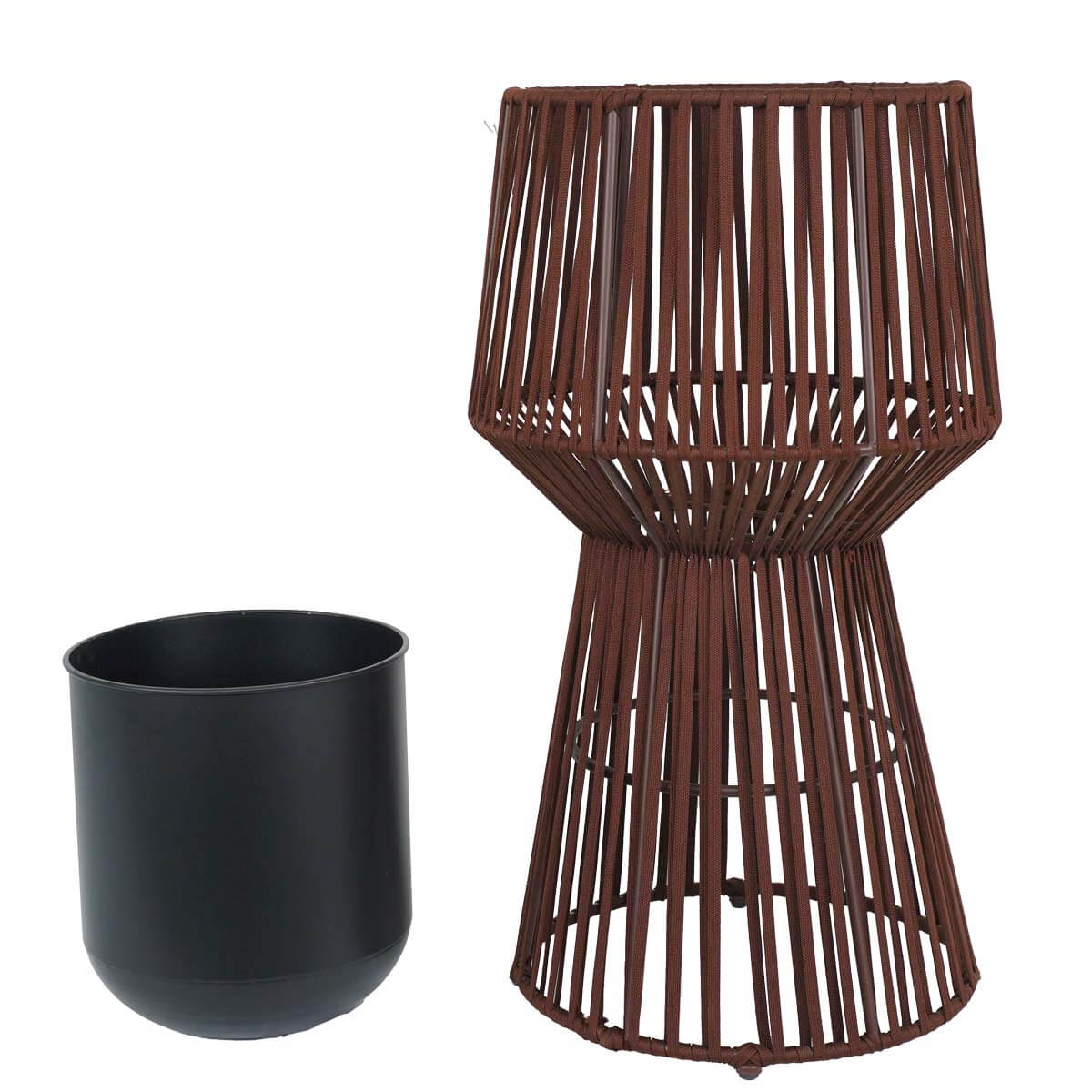 VASO CORDE MARRONE SCURO PICCOLO