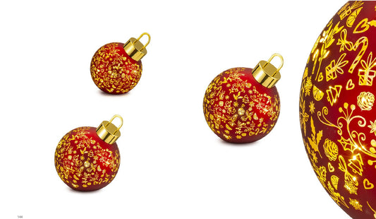 PALLA VETRO ROSSA LED MEDIA