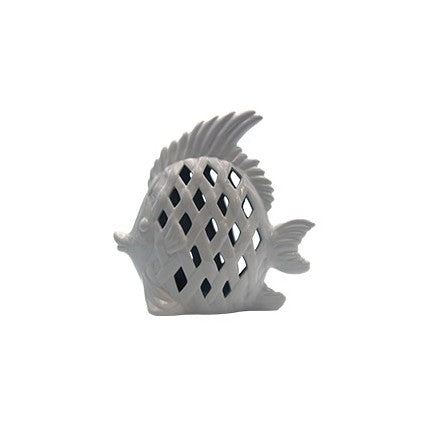 Grande Lampe Poisson Blanc