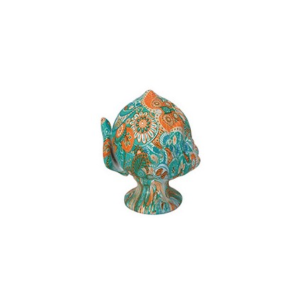 Pumo à motifs orange et Tiffany