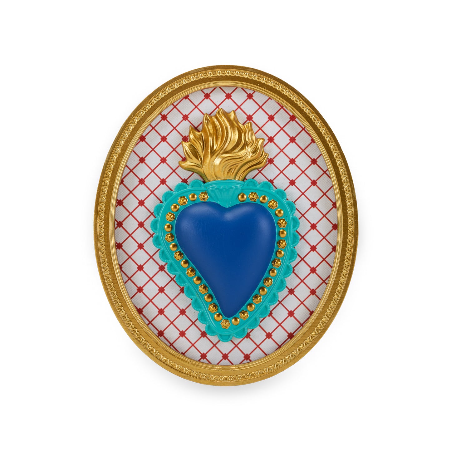 CORNICE OVALE CUORE E ROMBI BIANCHI