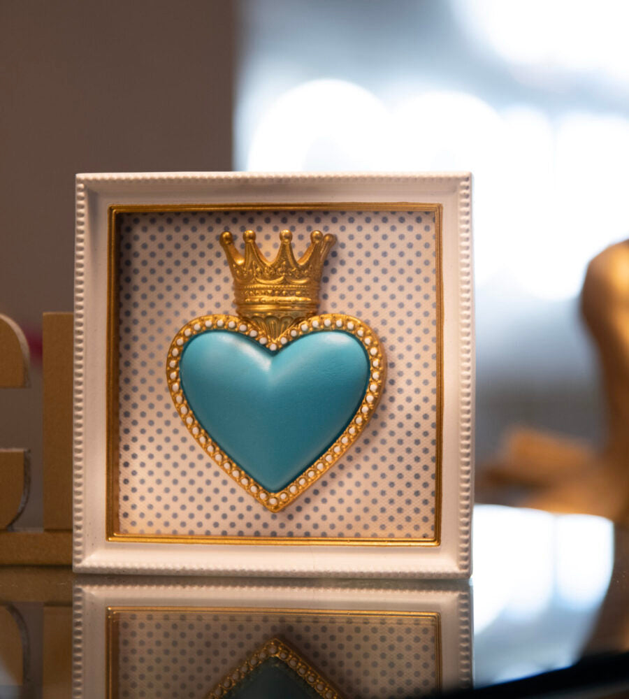 CORNICE QUADRATA AZZURRA TON COEUR