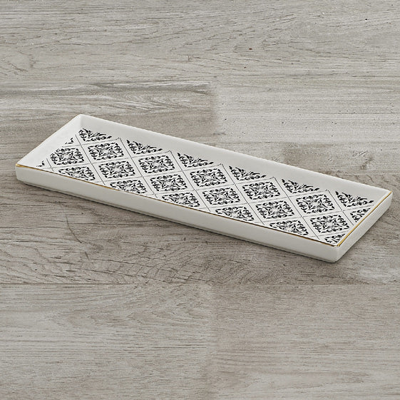 VASSOIO RETTANGOLARE BLACK&GOLD