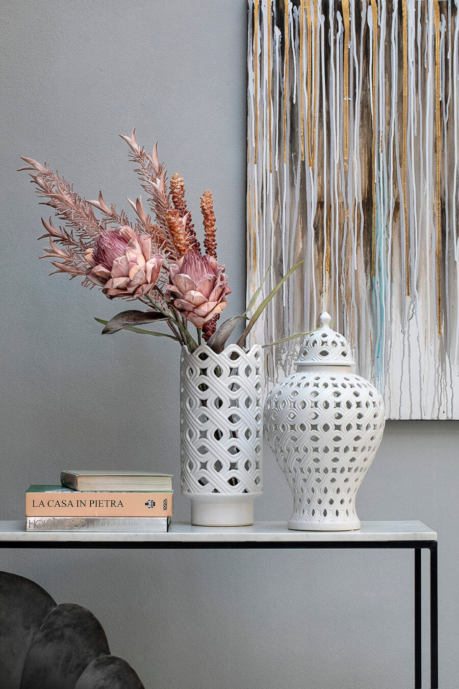 Vase en porcelaine blanche