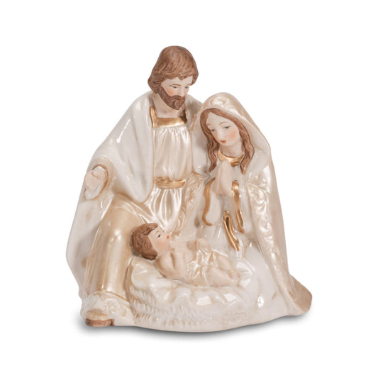 White and gold nativity