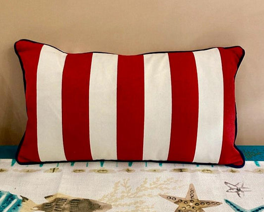 Red Striped Cushion