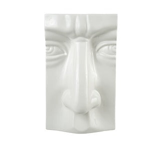 VASO IN CERAMICA BIANCO VOLTO - NASO