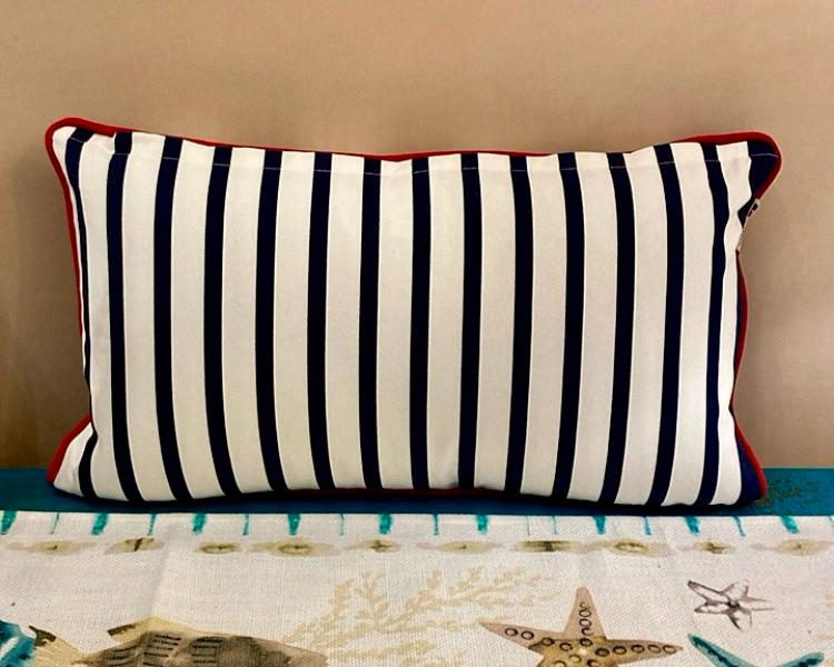 Blue Striped Cushion