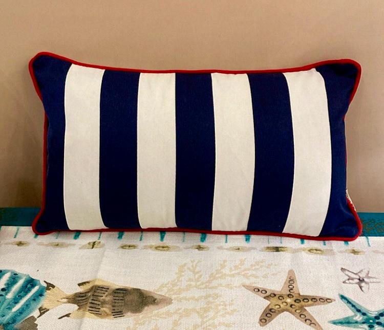 Blue Striped Cushion