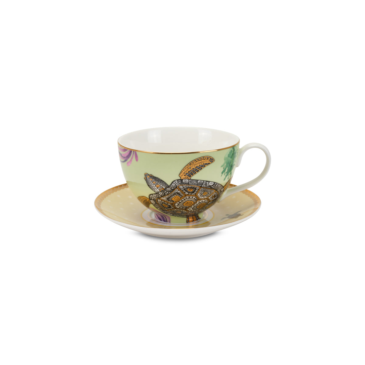 Turtle breakfast cup with saucer