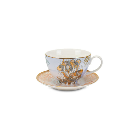 TAZZA COLAZIONE C/P PESCI ANIMALIER