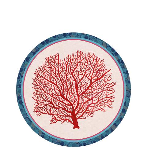 TOVAGLIETTA RIGIDA AVORIO - CORALLO