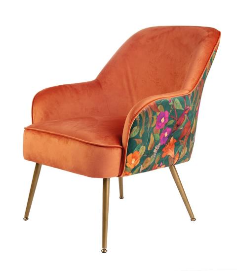 POLTRONCINA FLOREALE ARANCIONE