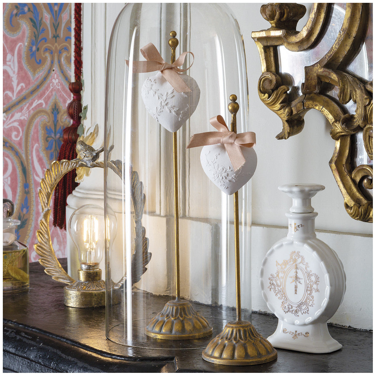 ESPOSITORE DORATO PER DECORAZIONI PROFUMATE