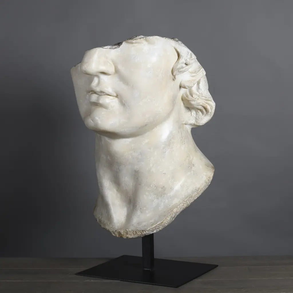 FRAMMENTO DI APOLLO BIANCO MUSEO METROPOLITAN NEW YORK GRANDE