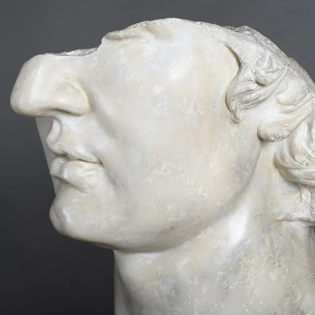 FRAMMENTO DI APOLLO BIANCO MUSEO METROPOLITAN NEW YORK GRANDE