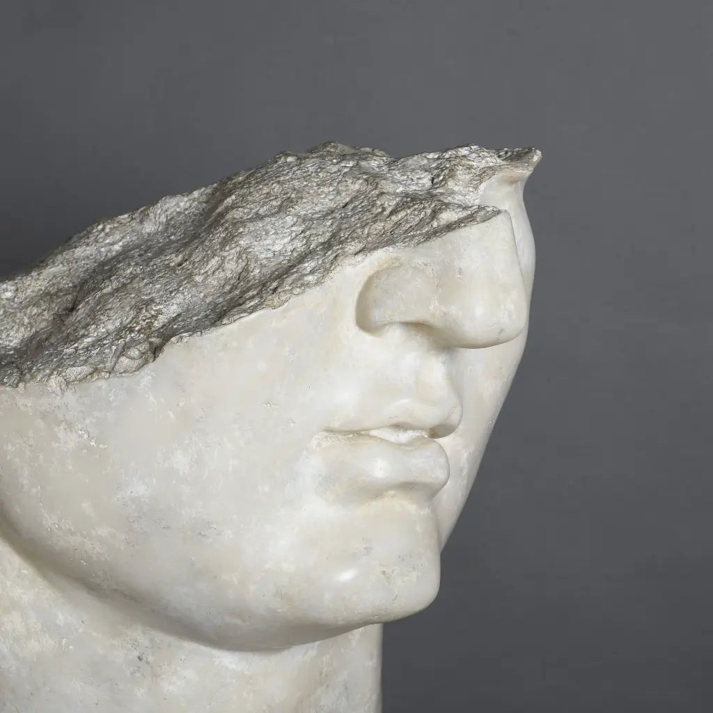 FRAMMENTO DI APOLLO BIANCO MUSEO METROPOLITAN NEW YORK GRANDE