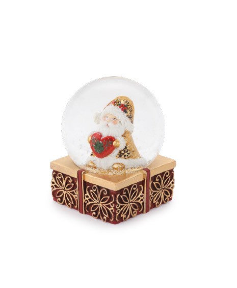 GLOBO CON BABBO NATALE CON CUORE