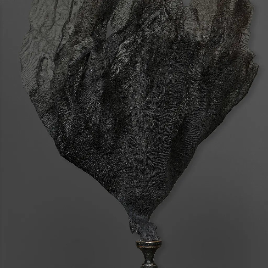 GORGONIA NERA GRANDE CON SUPPORTO