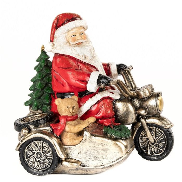 Père Noël en moto