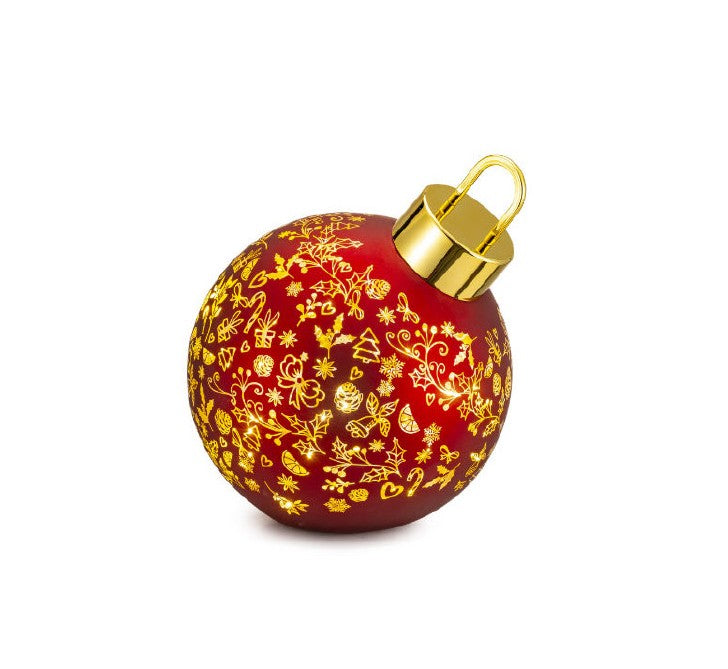 PALLA VETRO ROSSA LED MEDIA