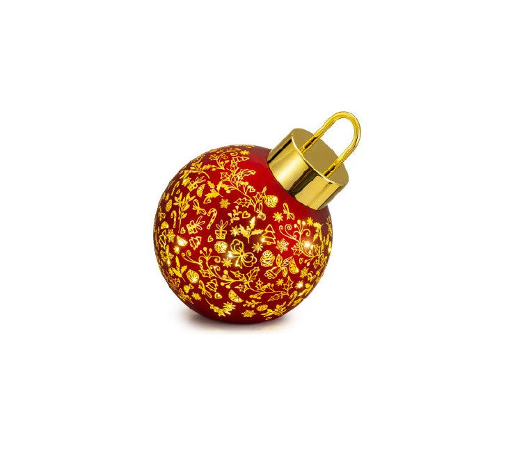 PALLA VETRO ROSSA LED PICCOLA