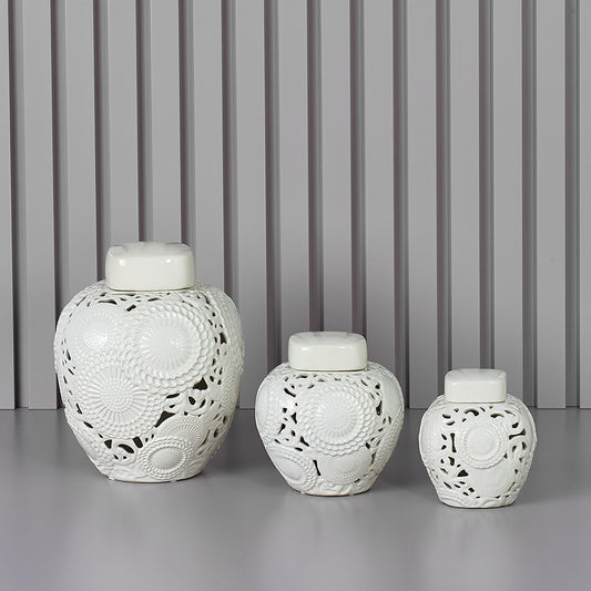 White ceramic potiche