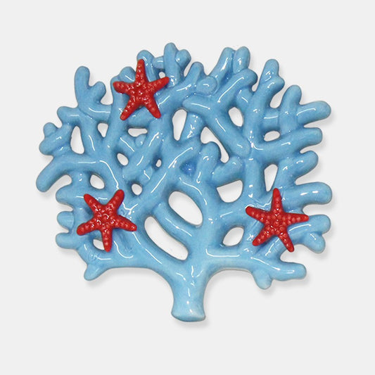 Blue coral with red stars