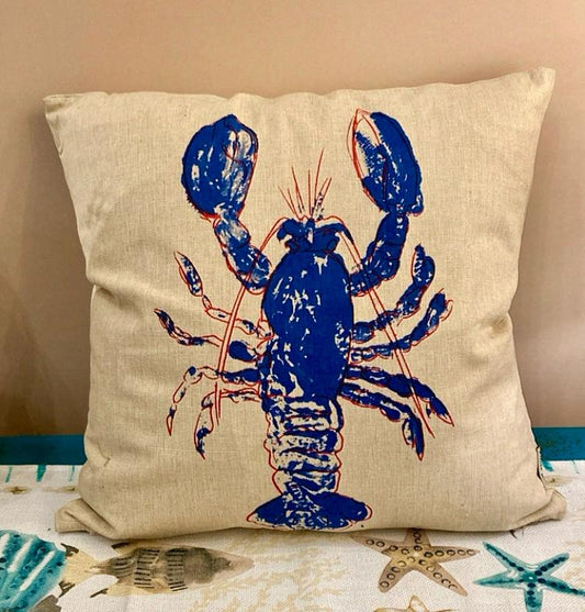 Blue Lobster Cushion