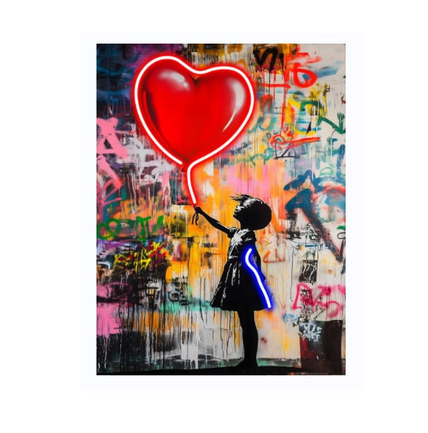 QUADRO LED HEART BALLON