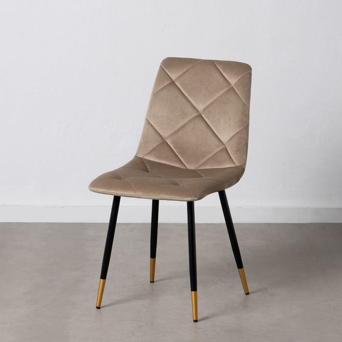 SEDIA VELLUTO TAUPE OLD