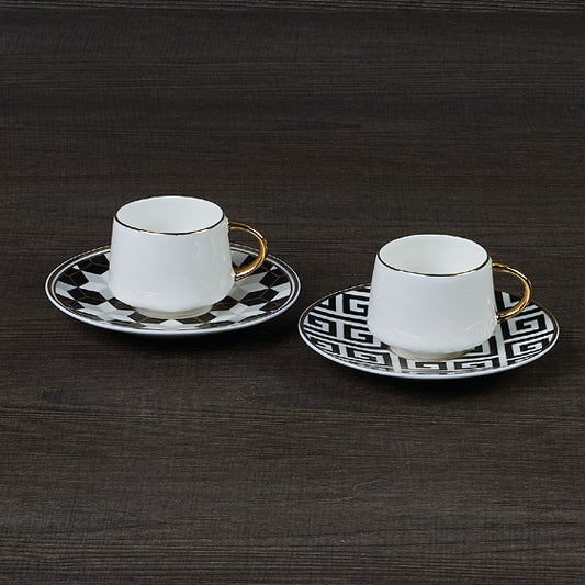 SET 2 TAZZE CAFFÉ BLACK&GOLD