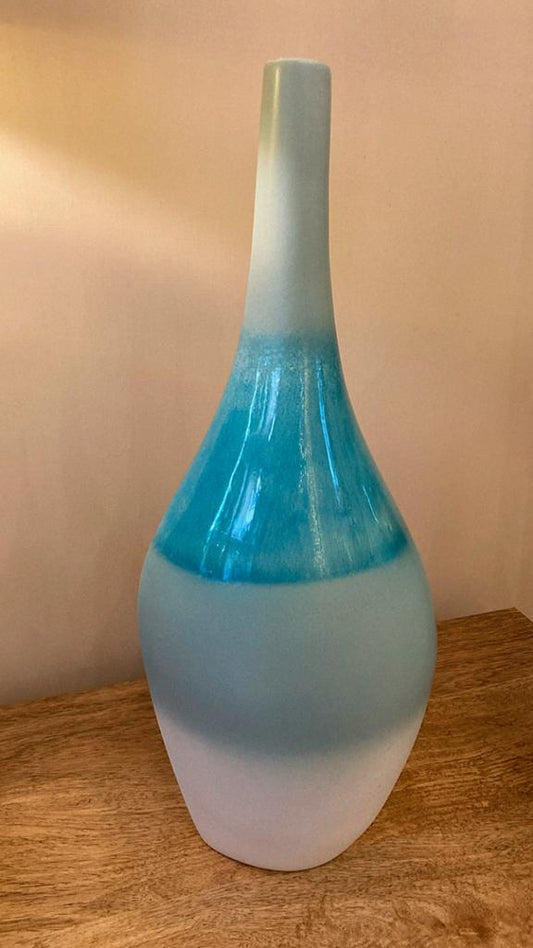 Blue ceramic vase