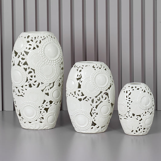 White ceramic vase